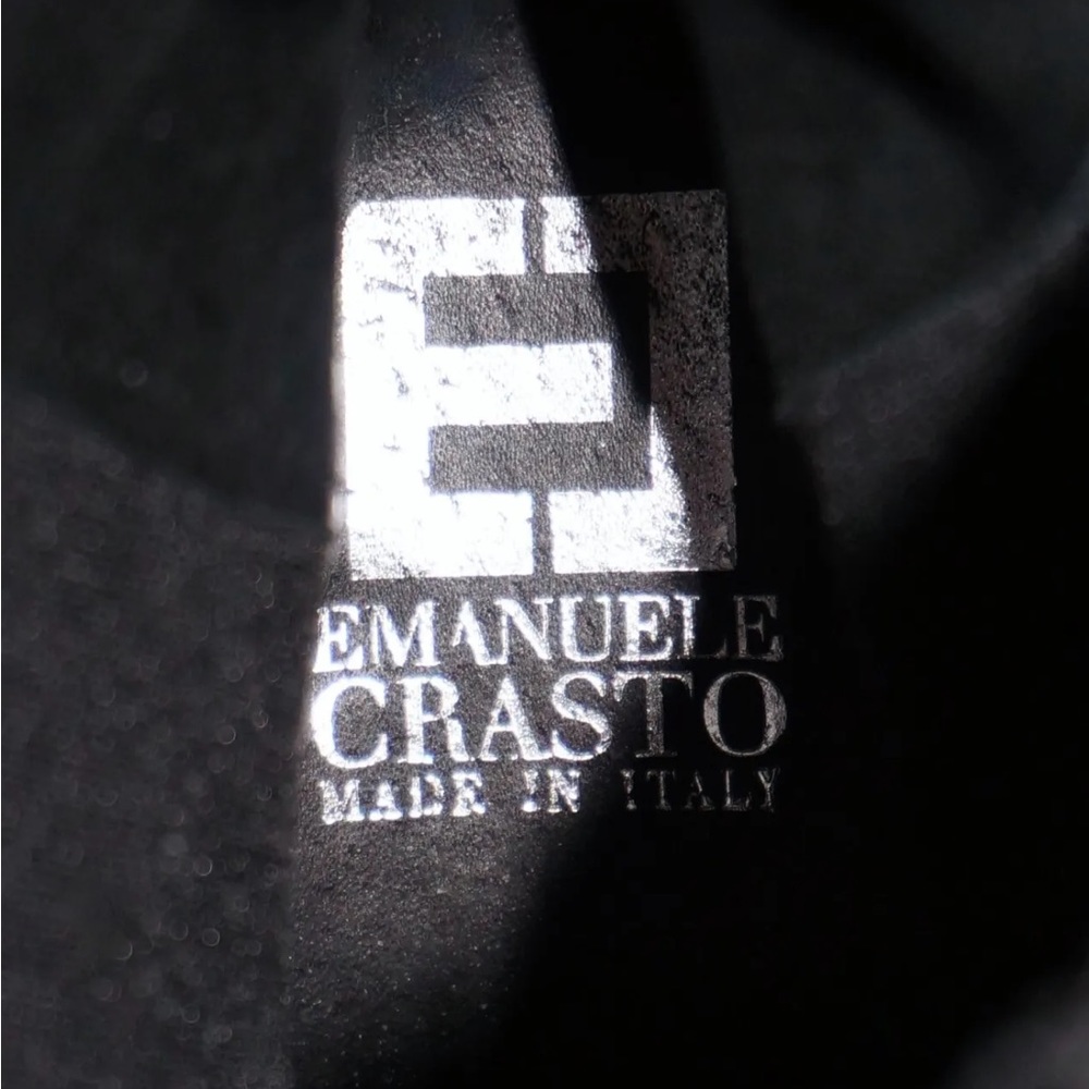 EMANUELE CRASTO Black Suede Leather Chelsea Lug Sole Boots EU 39=8.5-9 - Picture 6 of 14